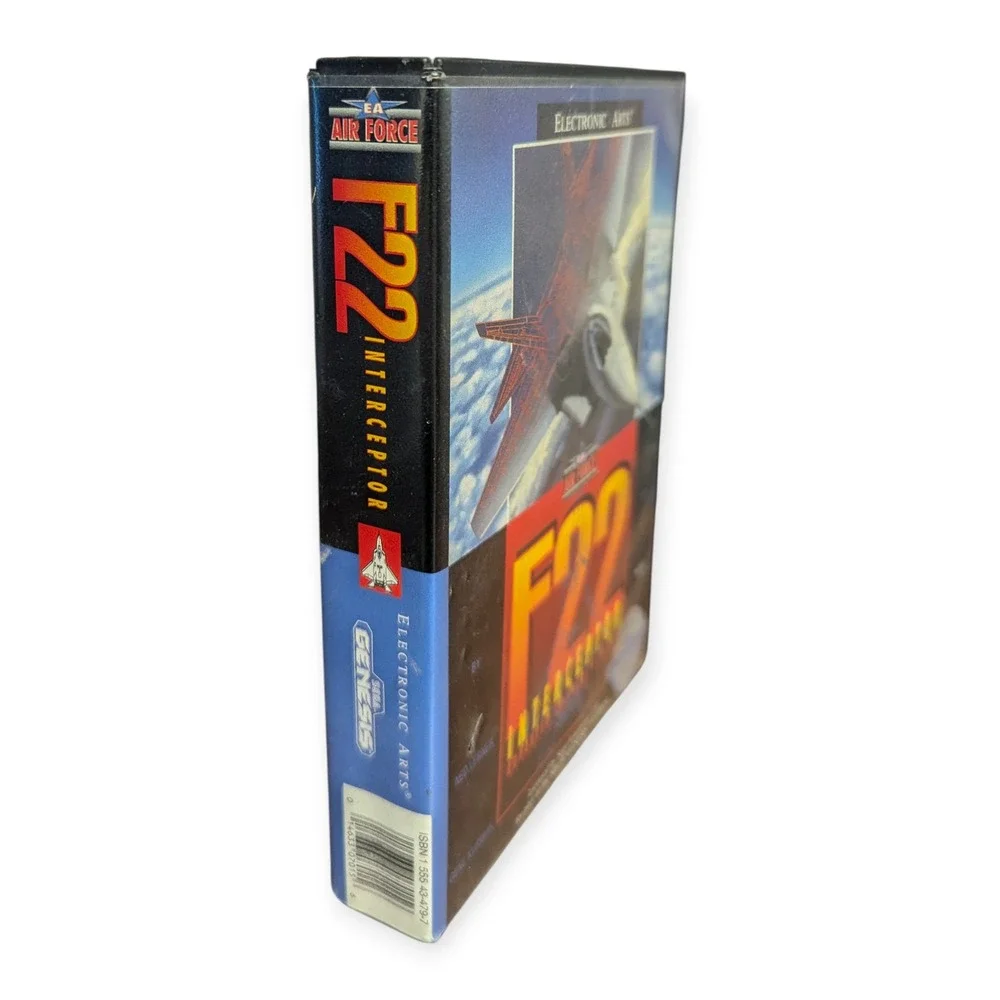 F-22 Interceptor Sega Genesis Game Electronic Arts‎ CIB 1991 Flight Sim 7015